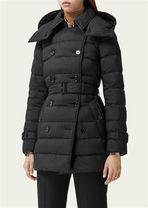 Burberry Ashwick Puffer Coat w/ Detachable Hood 